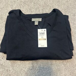 Style & Co. Midnight Black V-Neck Top